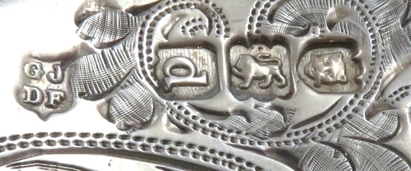 Pair of Antique Victorian Sterling Silver Fish Servers in Case 1899