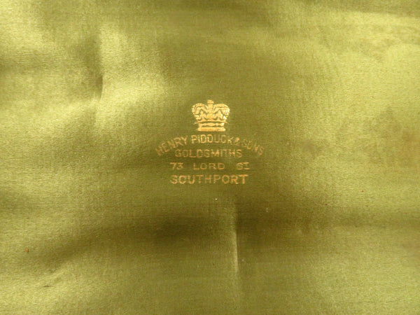 Pair of Antique Victorian Sterling Silver Fish Servers in Case 1899