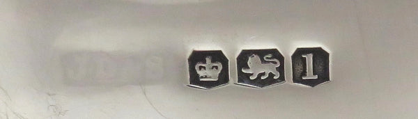 Antique Sterling Silver & Crocodile Leather 5" Hip Flask 1929