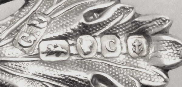 Antique Victorian Sterling Silver 'Claret' Decanter / Bottle Label 1851