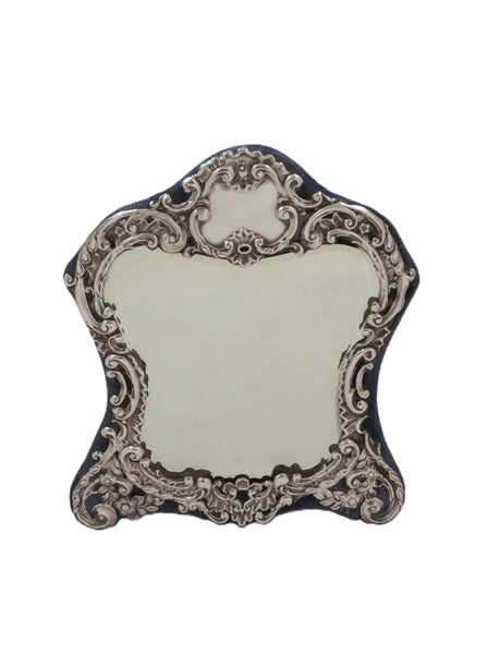 Antique Victorian Sterling Silver 8" Mirror 1898