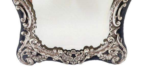 Antique Victorian Sterling Silver 8" Mirror 1898