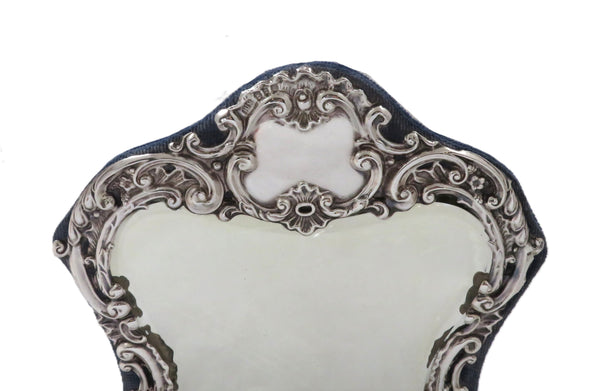 Antique Victorian Sterling Silver 8" Mirror 1898