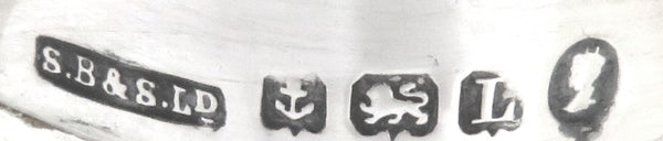 Antique George V Sterling Silver & Glass Whisky Noggin / Jug 1935