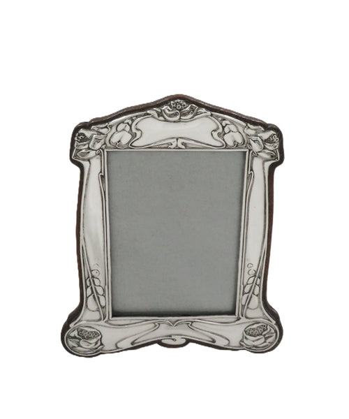 Antique Art Nouveau Sterling Silver 8 1/2" Photo Frame 1905
