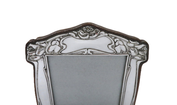 Antique Art Nouveau Sterling Silver 8 1/2" Photo Frame 1905