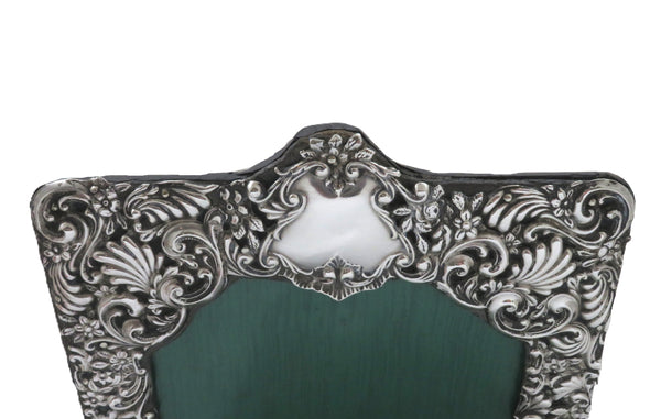 Antique Edwardian Sterling Silver 9 3/4" Photo Frame 1902