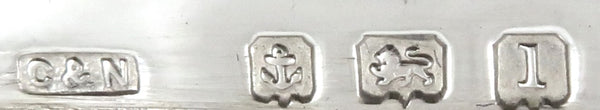 Antique Edwardian Sterling Silver 'Stag' Card Case 1910