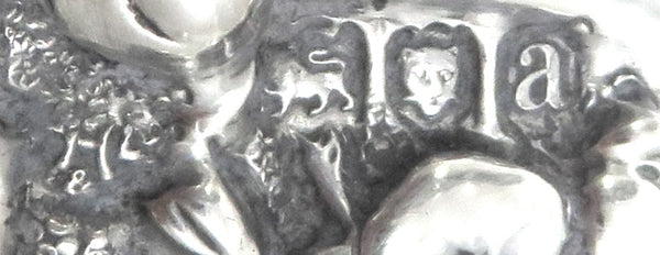 Antique Victorian Sterling Silver & Cut Glass 6" Scent / Perfume Bottle 1896