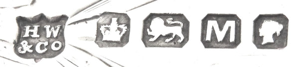 Antique Victorian Sterling Silver 3 Piece Christening Set 1879