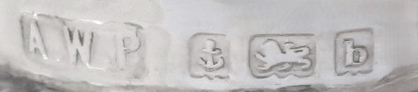 Antique Edwardian Sterling Silver & Cut Glass Scent / Perfume Bottle 1901