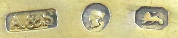 Antique Victorian Sterling Silver Snuff / Pill Box 1860