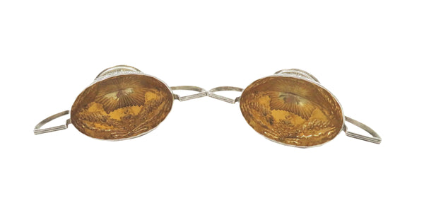 Pair of Antique Victorian Sterling Silver Salts 1899