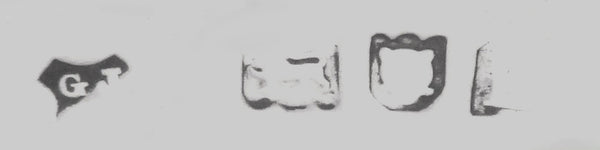 Antique Edwardian Sterling Silver Butter Dish with Knife in Case 1903