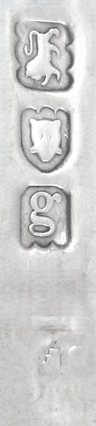 Antique Edwardian Sterling Silver Butter Dish with Knife in Case 1903