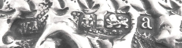 Antique Victorian Sterling Silver 'Heart' Trinket Box 1900