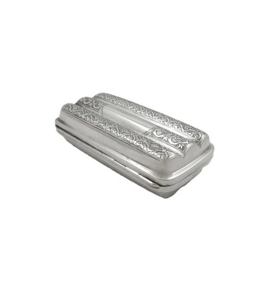 Antique Victorian Sterling Silver Cigar Case 1887