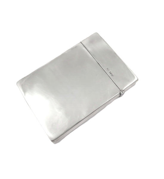 Antique Edwardian Sterling Silver 'Dog & Stag' Card Case 1905