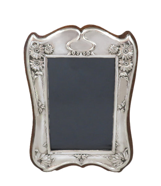 Antique Art Nouveau Sterling Silver Photo Frame 1908