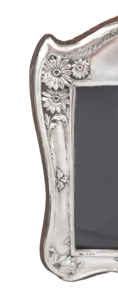 Antique Art Nouveau Sterling Silver Photo Frame 1908