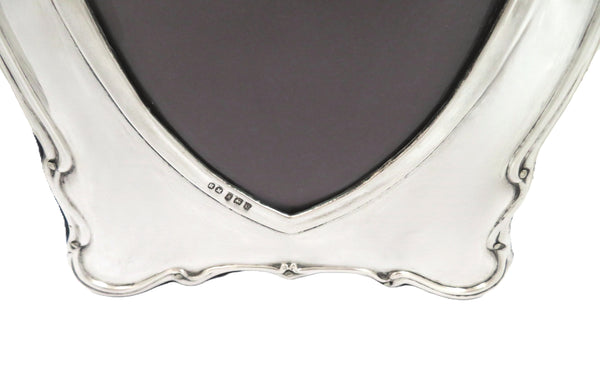 Antique Edwardian Sterling Silver 'Heart' Photo Frame 1902