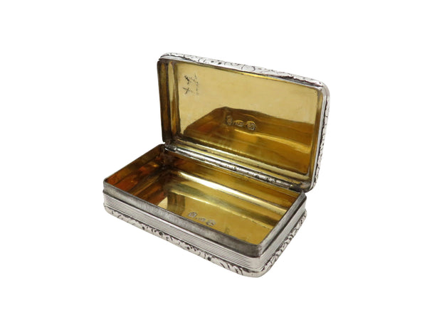 Antique Georgian Sterling Silver Snuff Box 1822