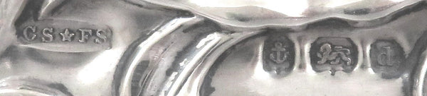 Antique Art Nouveau Sterling Silver 8" Photo Frame 1903