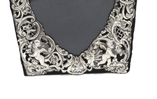 Antique Victorian Sterling Silver 'Heart' Photo Frame 1899