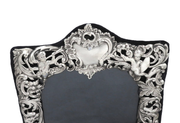 Antique Victorian Sterling Silver 'Heart' Photo Frame 1899