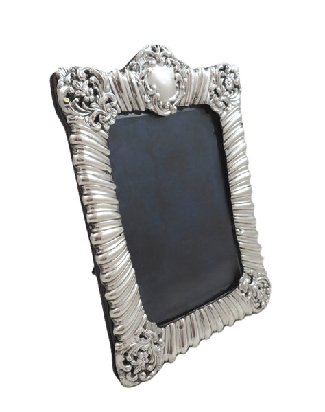 Antique Edwardian Sterling Silver 8" Photo Frame 1902