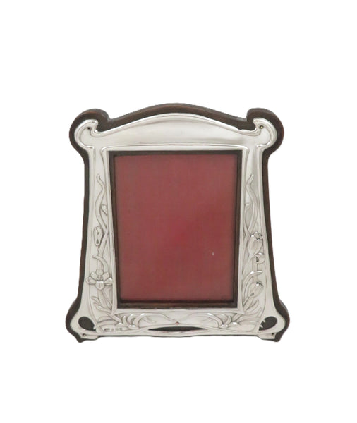 Antique Art Nouveau Sterling Silver 7 3/4"Photo Frame 1906