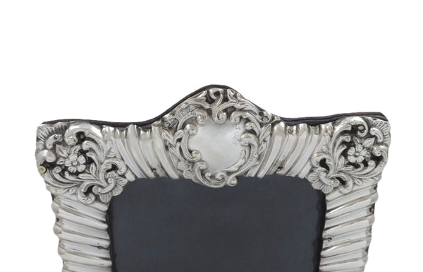 Antique Edwardian Sterling Silver 8" Photo Frame 1902