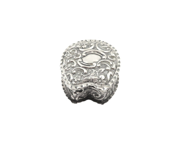 Antique Victorian Sterling Silver 'Horseshoe' Trinket / Pill Box 1900