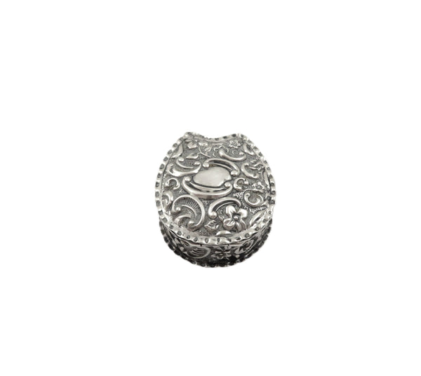 Antique Victorian Sterling Silver 'Horseshoe' Trinket / Pill Box 1900