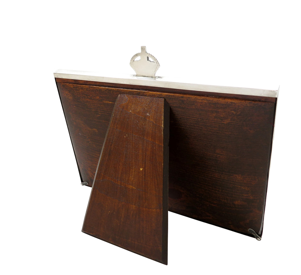 Antique Edwardian Sterling Silver Double 'Coronation' Photo Frame 1901