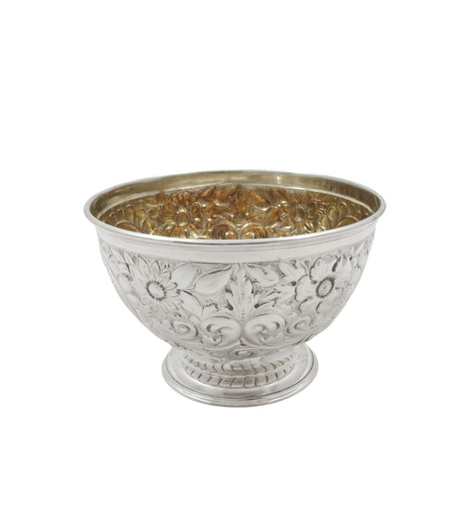 Antique Victorian Sterling Silver Bowl on Pedestal Foot 1899