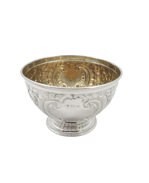 Antique Victorian Sterling Silver Bowl on Pedestal Foot 1899