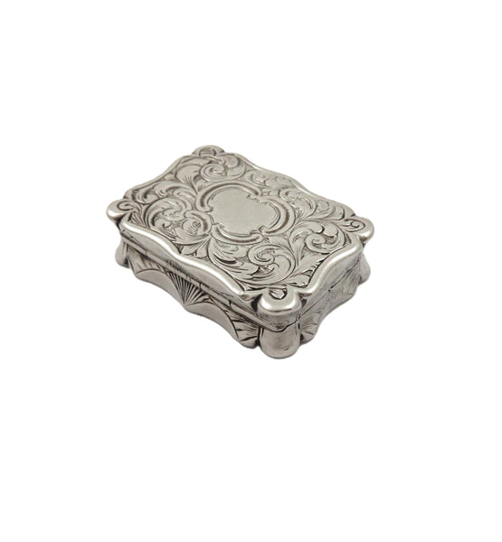 Antique Victorian Sterling Silver Vinaigrette 1861