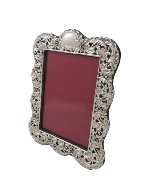 Antique Victorian Sterling Silver 8" Photo Frame 1897