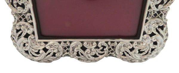 Antique Victorian Sterling Silver 8" Photo Frame 1897