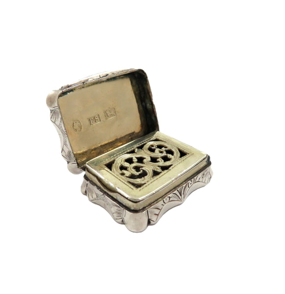 Antique Victorian Sterling Silver Vinaigrette 1861