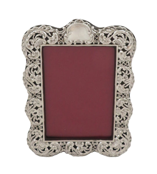 Antique Victorian Sterling Silver 8" Photo Frame 1897