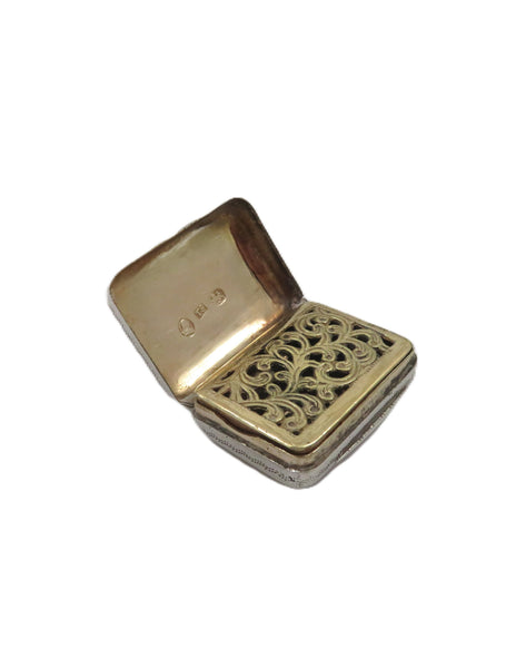 Antique Georgian Sterling Silver Vinaigrette 1824