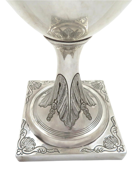 Antique Georgian Sterling Silver Wine Goblet with Crest 1803