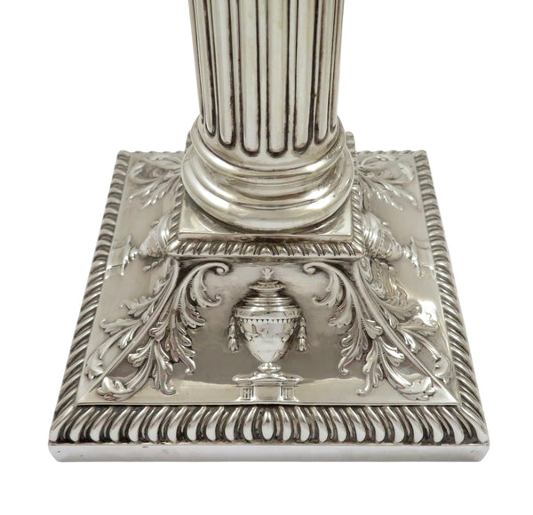 Pair of Antique Sterling Silver 10" Candlesticks 1917