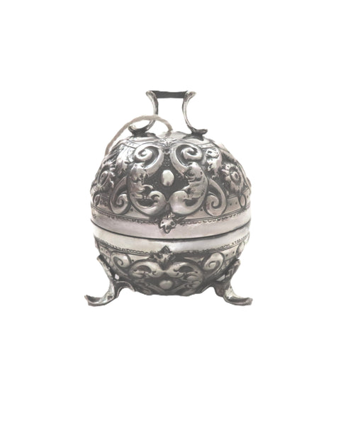 Antique Victorian Sterling Silver String Box / Holder 1896