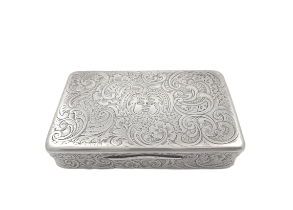 Antique Georgian Sterling Silver 'Birds' Snuff Box 1835
