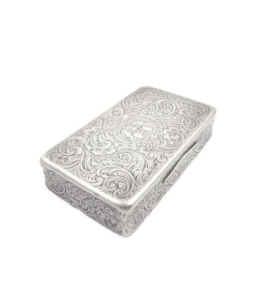 Antique Georgian Sterling Silver 'Birds' Snuff Box 1835