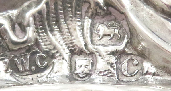 Antique Victorian Sterling Silver 11" 'Heart' Photo Frame 1898