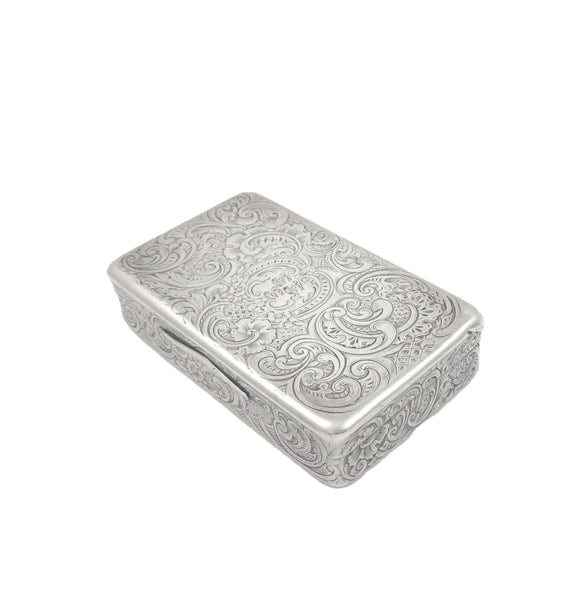 Antique Georgian Sterling Silver 'Birds' Snuff Box 1835